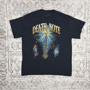Death Note Graphic T-Shirt Anime L , Light Yagami Ryuk Black Size Large